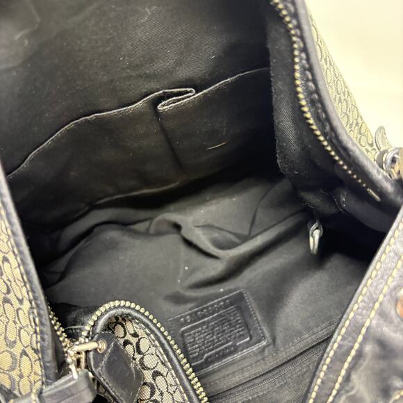 Vintage Y2K Coach Signature Jacquard Canvas Leather Bottom Bag Soho D062-2158 - Picture 10 of 11